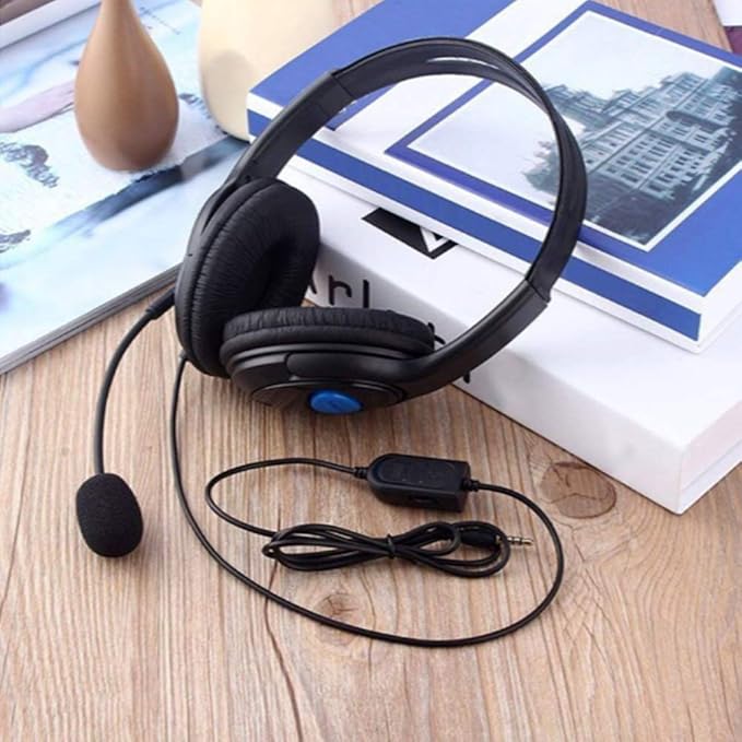 Headphones 3.5mm Wired Gaming Headset Earphones Music For PS4 Play