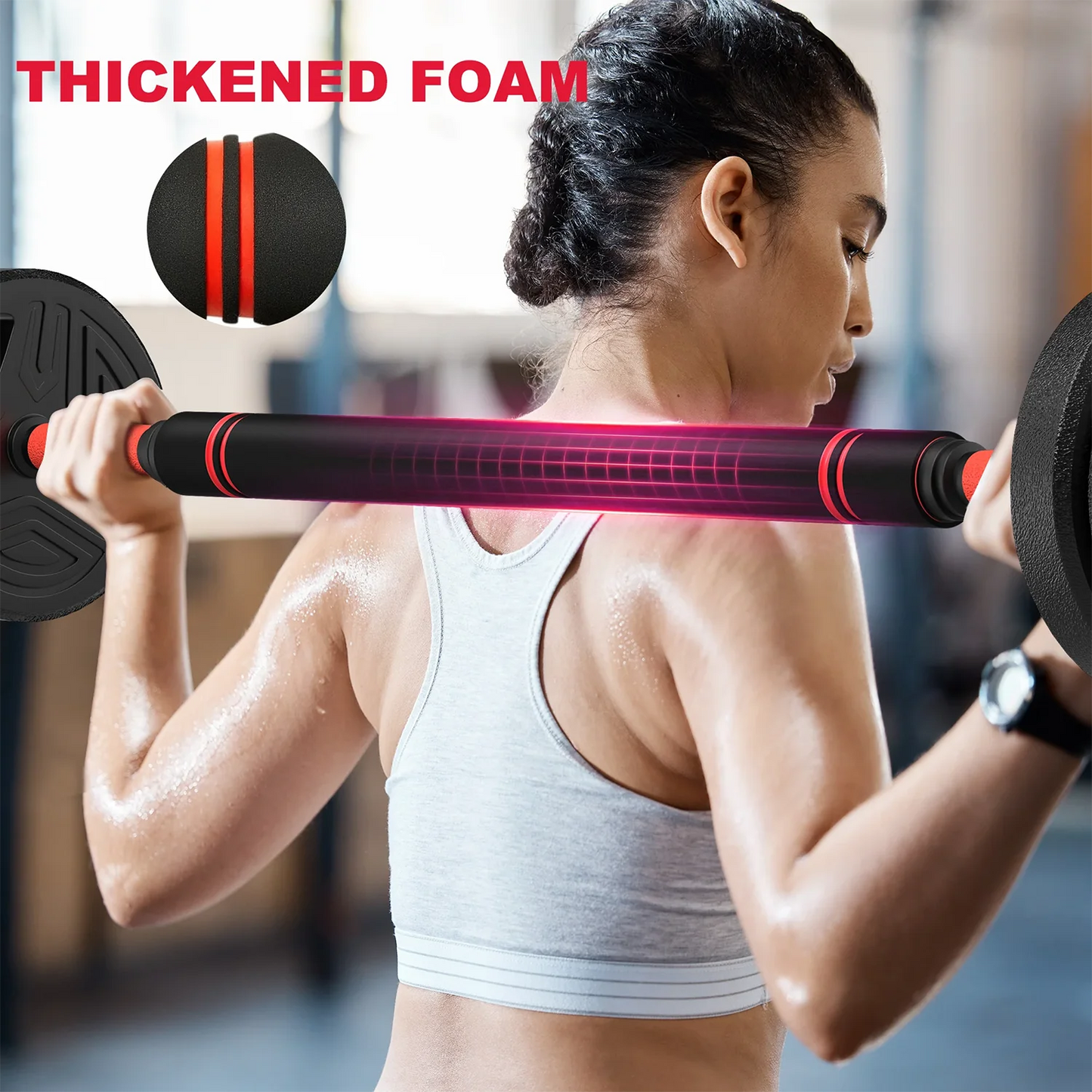 3-in-1 Dumbbells Set 20 kg Adjustable Dumbbells with Extra Barbell Bar