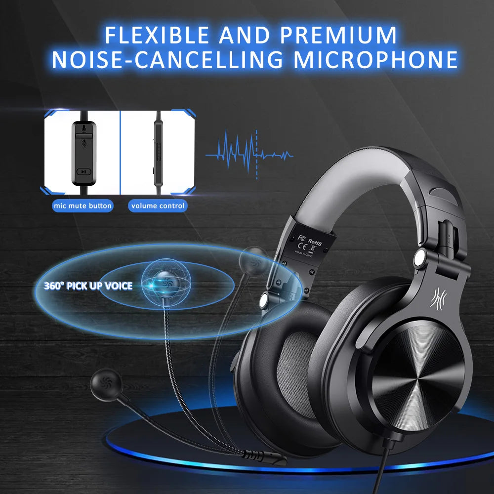 Oneodio A71D Wired Gaming Headset Gamer Over Ear Hi-Res Audio