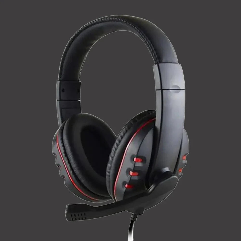 Gaming Headset 3.5mm Wired Over-Head Gamer Headphone With Microphone