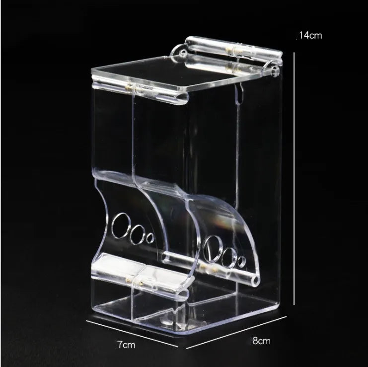 Hamster Rabbit Food Dispenser Feeder Plastic Clear Automatic Pet Feeder