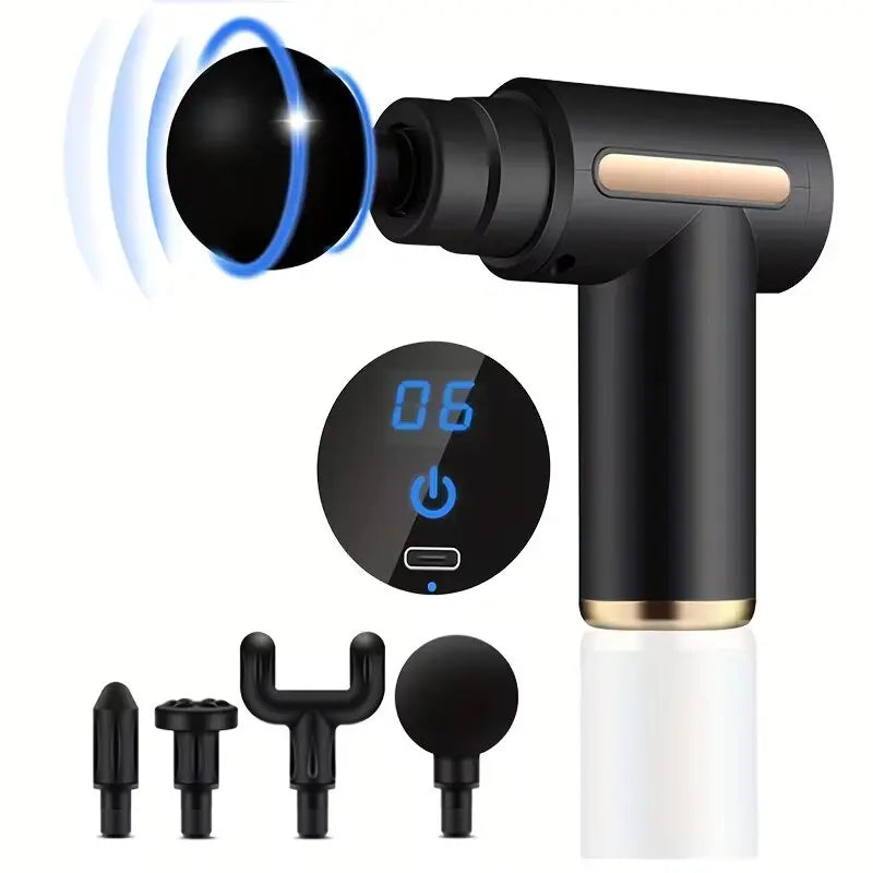 Portable Fascial Massage Gun Electric Percussion Pistol Massager Body