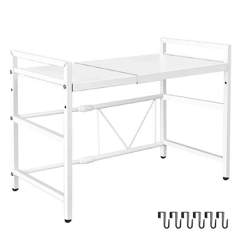 Microwave Oven Rack Seasoning Shelf Bilayer Oven Storage Rack Retractable