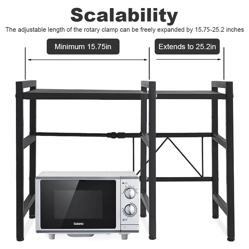 Multi-Layers Storage Shelf Standing Countertop Seasoning Oven Shelf Kitchen
