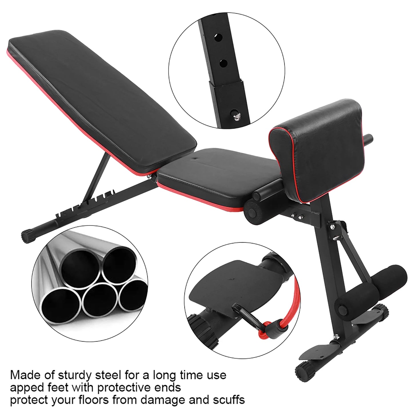 7 LVL Adjustable Weight Abdominal Bench Sit‑up Fitness Dumbbell Bench Waist