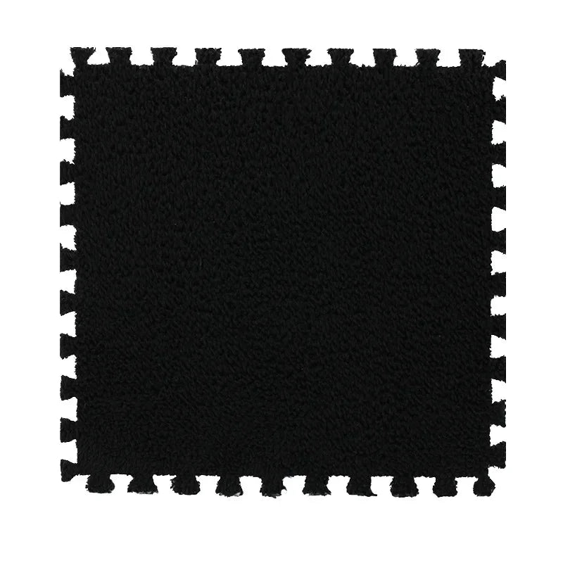 5-20 Pcs Plush Puzzle Foam Floor Mat, Soft Fluffy Interlocking Square Foam