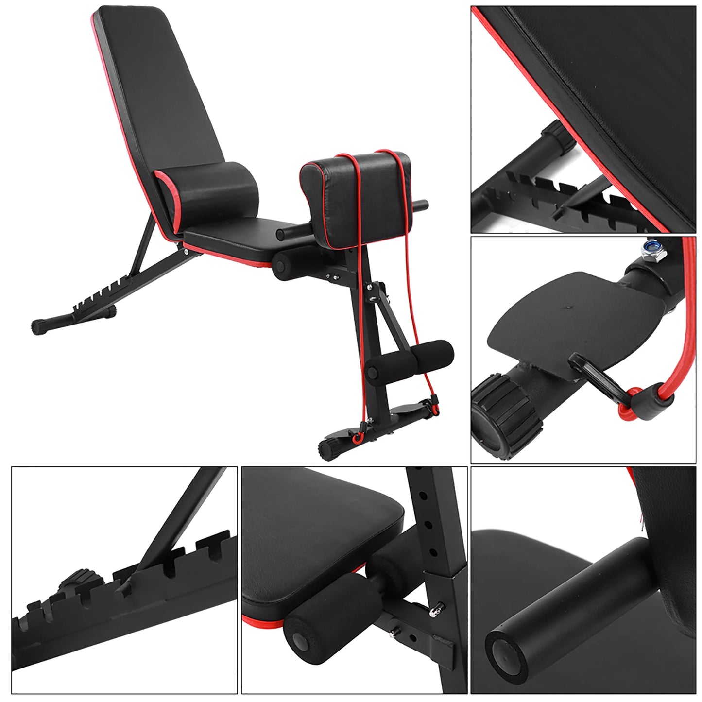 7 LVL Adjustable Weight Abdominal Bench Sit‑up Fitness Dumbbell Bench Waist