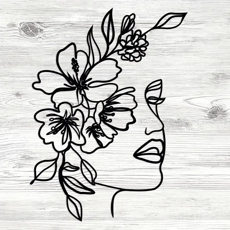 CIFBUY Metal Line Art Wall Decoration Metal Wall Art Abstract Woman