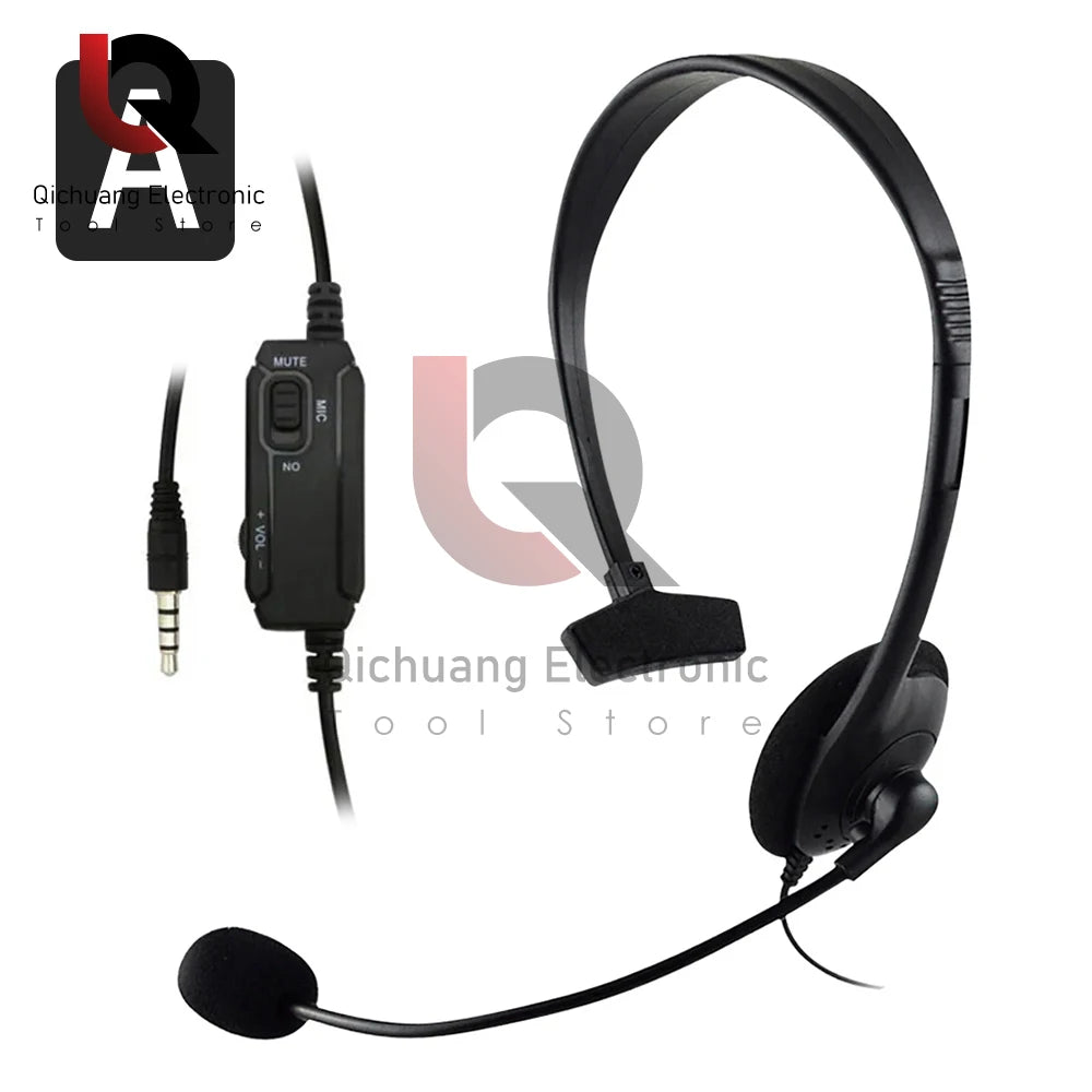 Headphones 3.5mm Wired Gaming Headset Earphones Music For PS4 Play