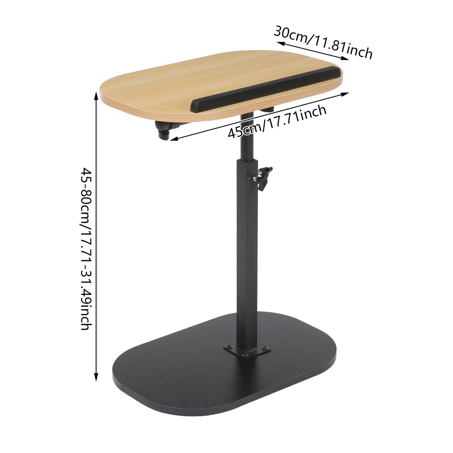 C-shaped Side Table, Small Coffee Table, Height Adjustable Side Table