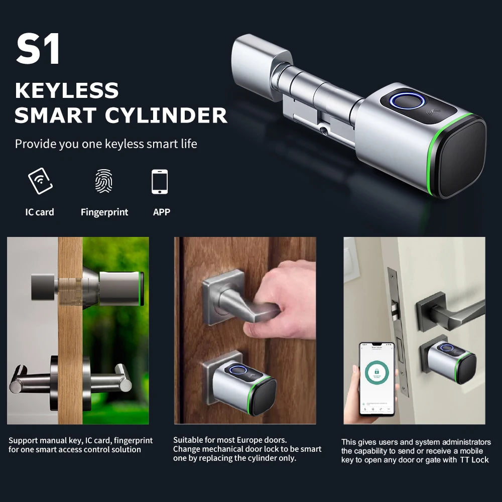 Tuya BLE Keyless Smart Lock Cylinder supports