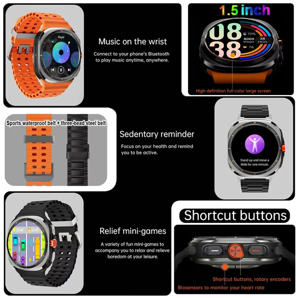 KESHUYOU New Smart Watch Classic Men Women Smart Watch