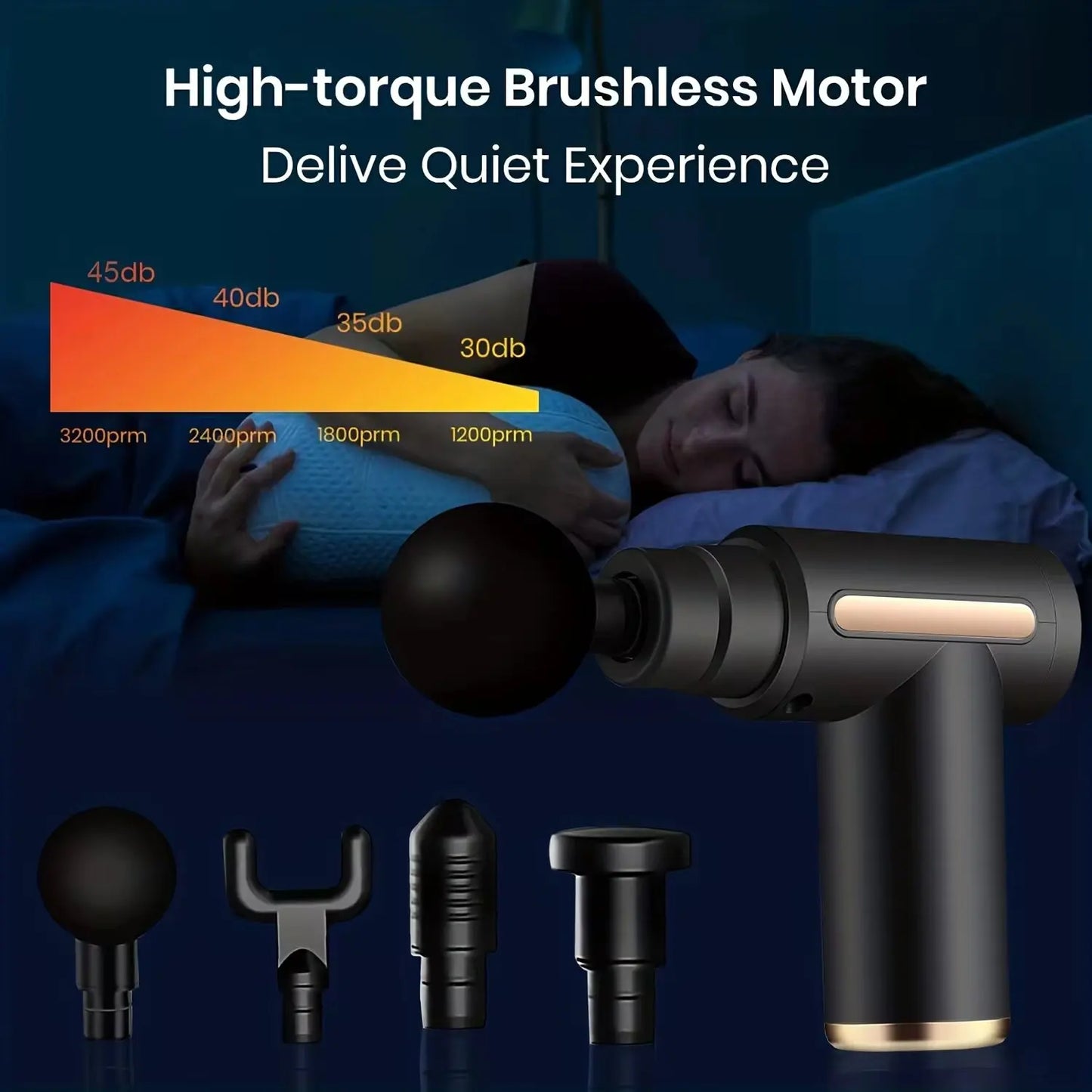 Portable Fascial Massage Gun Electric Percussion Pistol Massager Body