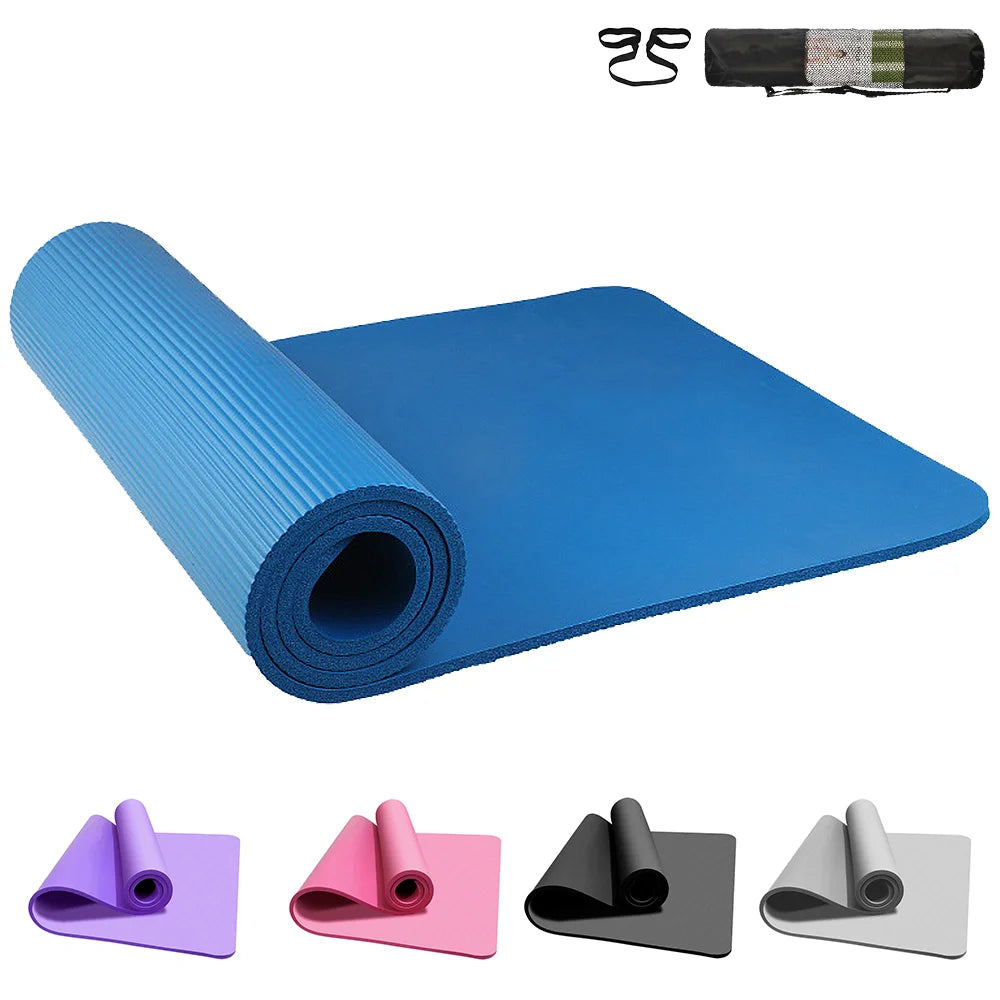 Yoga Mat Pilates Fitness Mat NBR Non Slip Yoga Cushion Travel Fitness Exercise Pad