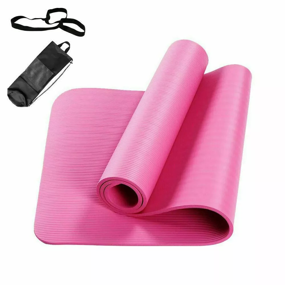 Yoga Mat Pilates Fitness Mat NBR Non Slip Yoga Cushion Travel Fitness Exercise Pad