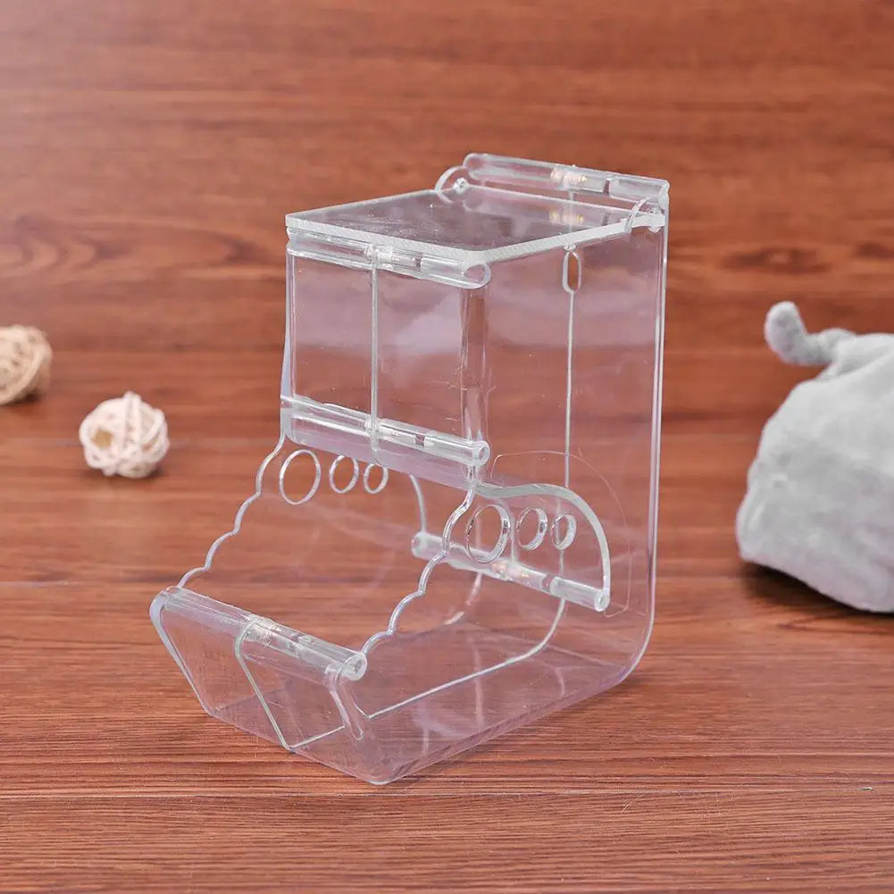 Hamster Rabbit Food Dispenser Feeder Plastic Clear Automatic Pet Feeder