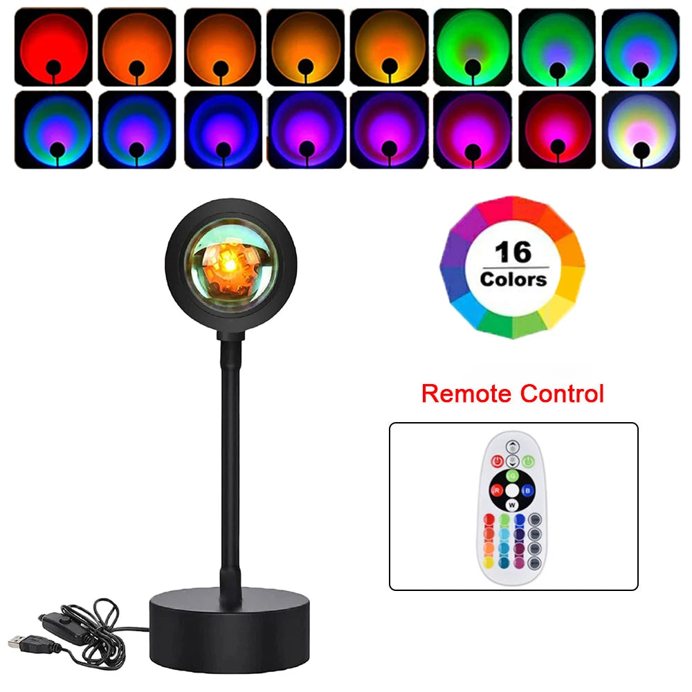 USB 5V Tuya Smart Sunset Lamp Night Light Sunset Projector Smart Life