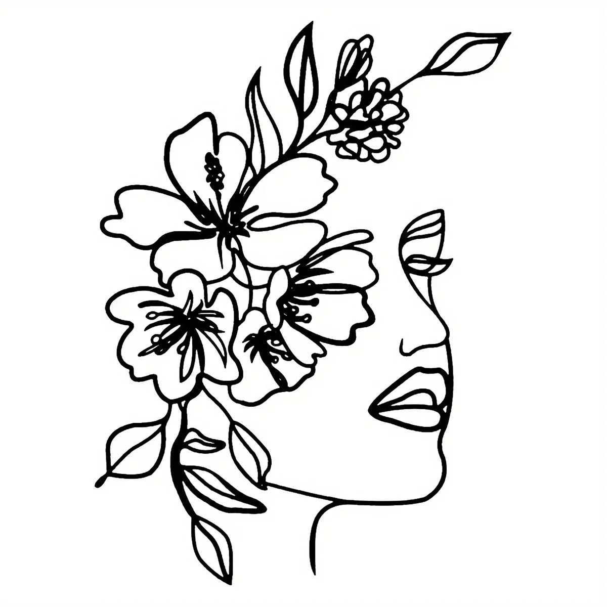 CIFBUY Metal Line Art Wall Decoration Metal Wall Art Abstract Woman