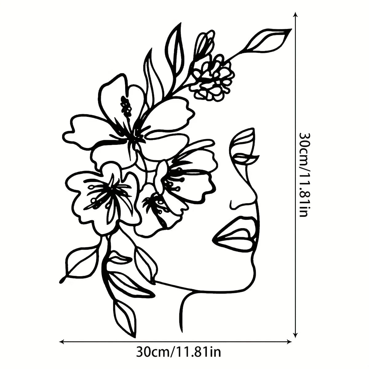 CIFBUY Metal Line Art Wall Decoration Metal Wall Art Abstract Woman