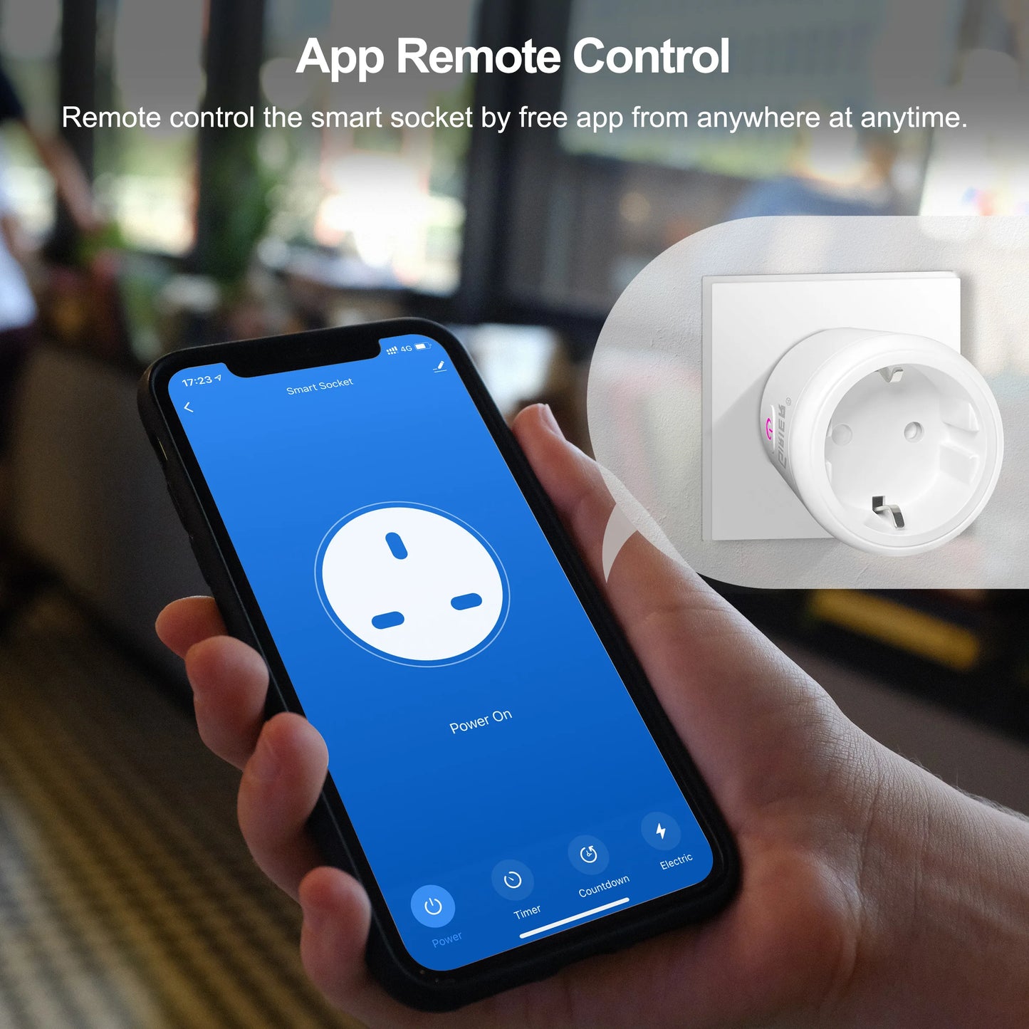 GIRIER Tuya Smart Wifi Plug EU with Power Monitoring 20A Smart Socket