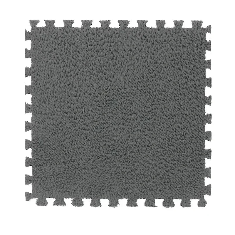 5-20 Pcs Plush Puzzle Foam Floor Mat, Soft Fluffy Interlocking Square Foam