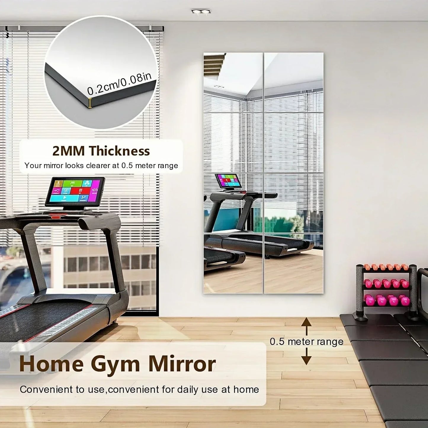 Flexible Acrylic Wall Mirrors Adhesive Mirror Sticker for Home