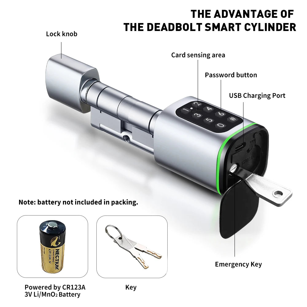 Tuya BLE Keyless Smart Lock Cylinder supports
