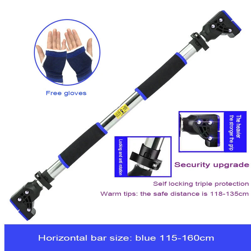 Professional Non-Skid Horizontal Bar, Indoor Pull Up Bar, No Drilling Suspender