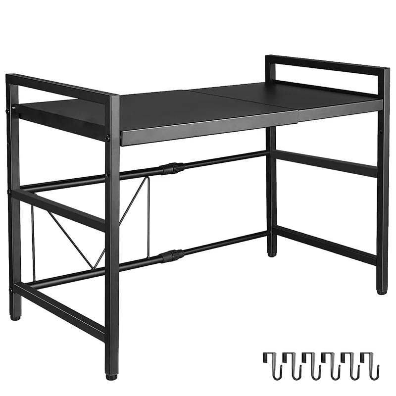 Microwave Oven Rack Seasoning Shelf Bilayer Oven Storage Rack Retractable