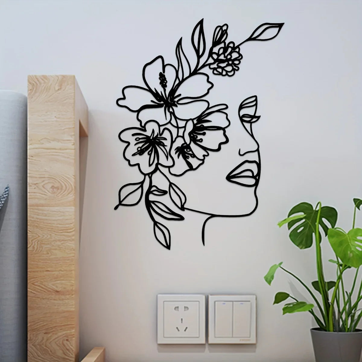 CIFBUY Metal Line Art Wall Decoration Metal Wall Art Abstract Woman