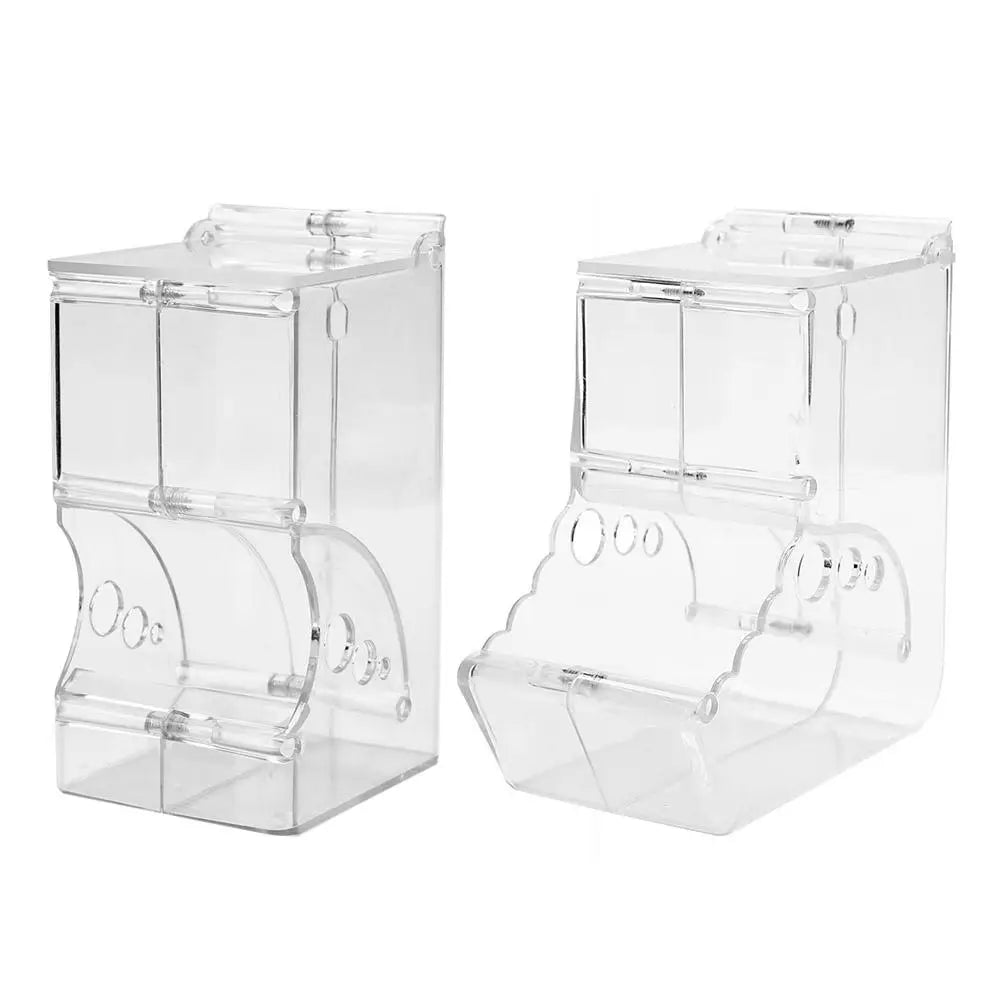 Hamster Rabbit Food Dispenser Feeder Plastic Clear Automatic Pet Feeder