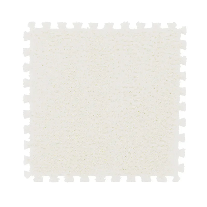 5-20 Pcs Plush Puzzle Foam Floor Mat, Soft Fluffy Interlocking Square Foam