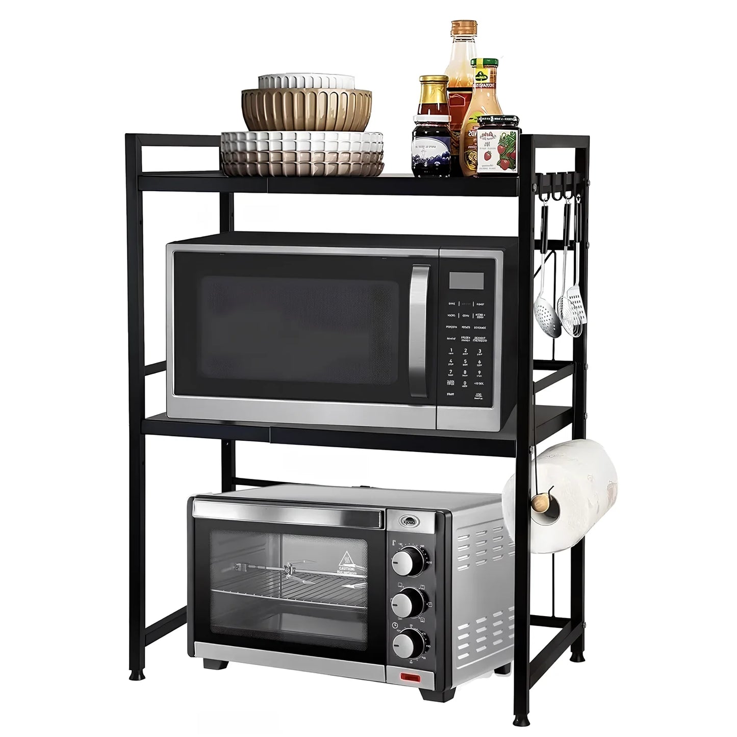 Multi-Layers Storage Shelf Standing Countertop Seasoning Oven Shelf Kitchen