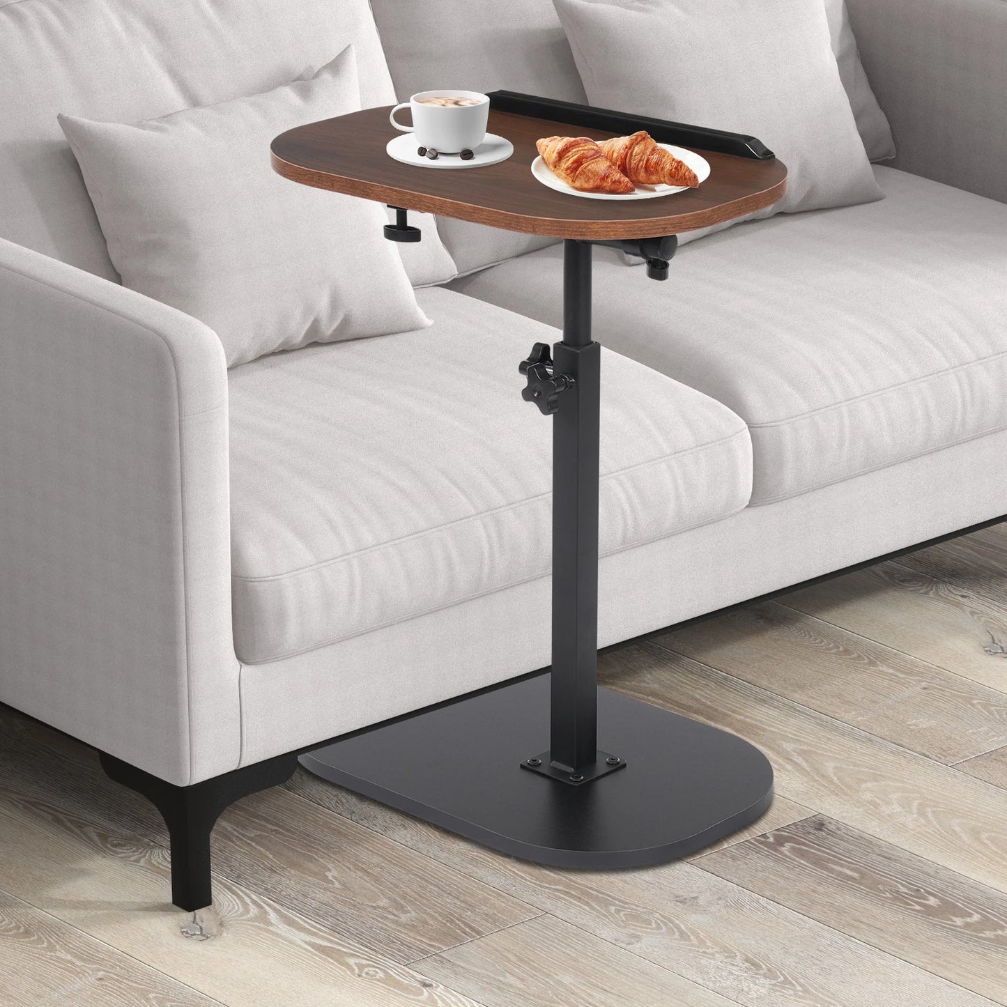 C-shaped Side Table, Small Coffee Table, Height Adjustable Side Table
