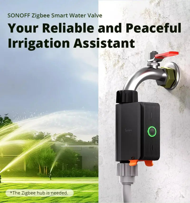 SONOFF SWV Water Valve Zigbee Faucet Smart Irrigation Controller Systerm Timer
