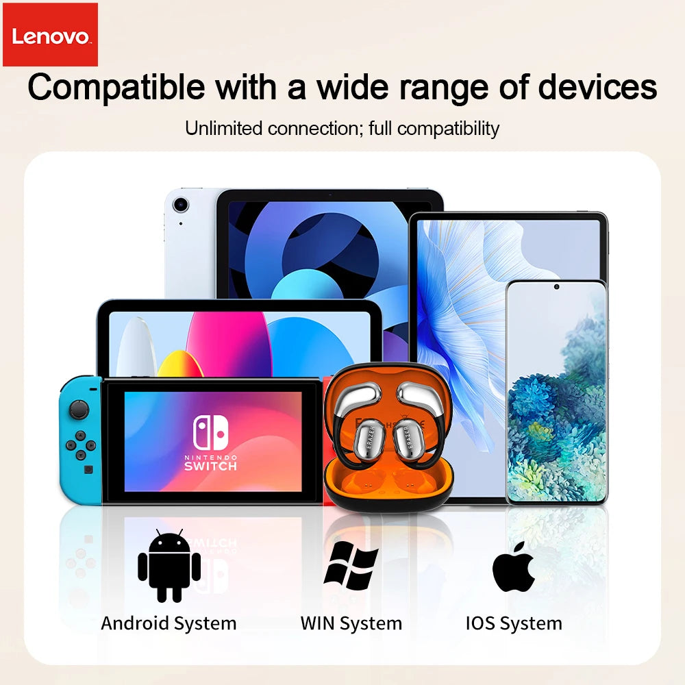 AI Earphone]Lenovo Wireless Hanging Ear Headphone