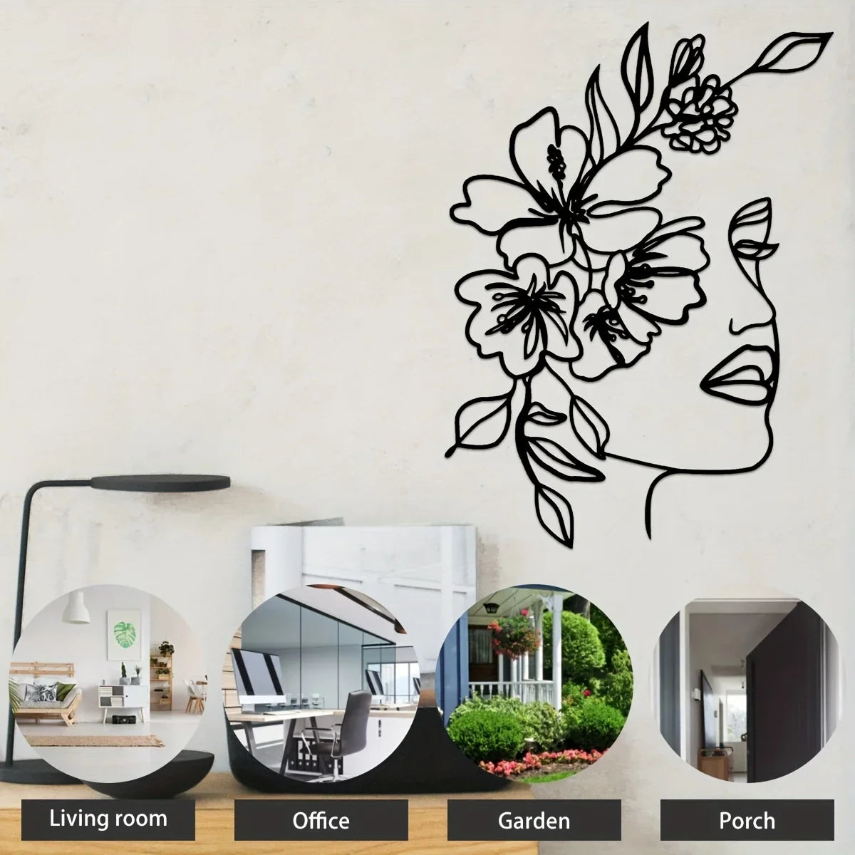 CIFBUY Metal Line Art Wall Decoration Metal Wall Art Abstract Woman