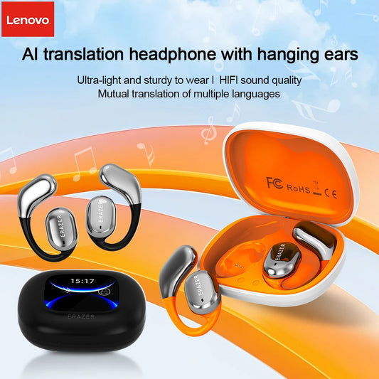 AI Earphone]Lenovo Wireless Hanging Ear Headphone