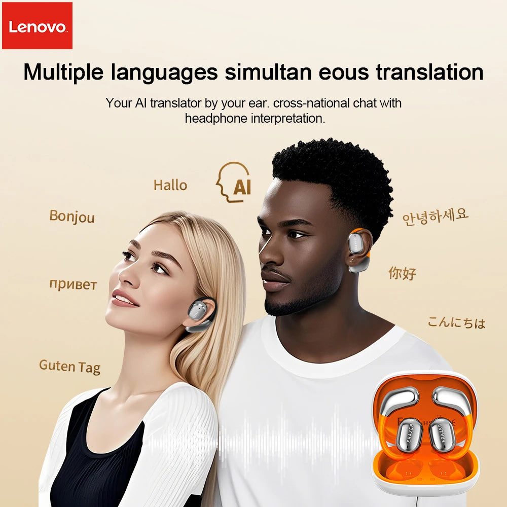 AI Earphone]Lenovo Wireless Hanging Ear Headphone