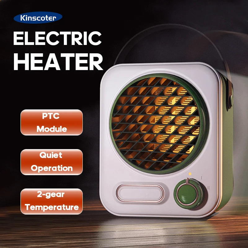 KINSCOTER Home Portable Small Space Heater 1000W Quiet Energy Saving PTC
