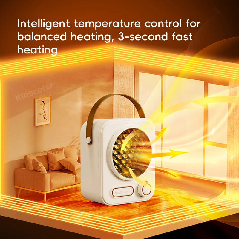 KINSCOTER Home Portable Small Space Heater 1000W Quiet Energy Saving PTC