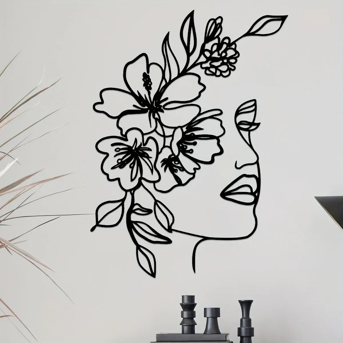 CIFBUY Metal Line Art Wall Decoration Metal Wall Art Abstract Woman