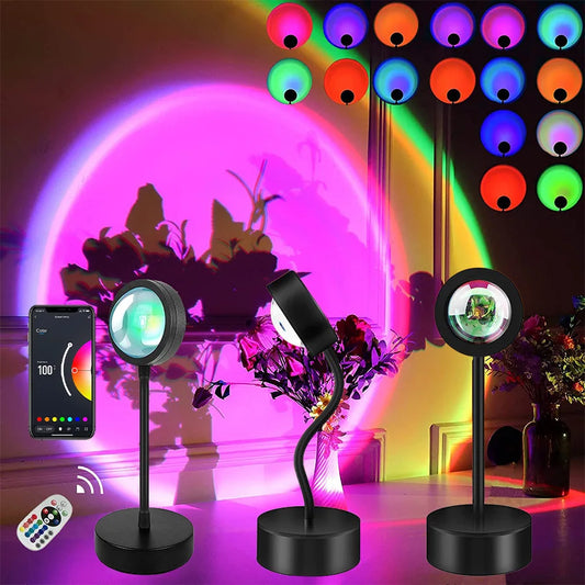 USB 5V Tuya Smart Sunset Lamp Night Light Sunset Projector Smart Life